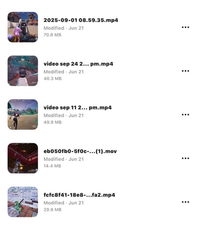 VaultIQGG early access mobile vault showing uploaded gaming clips